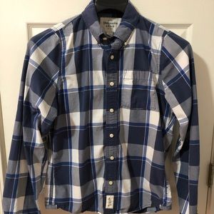 Abercrombie & Fitch Blue/White Plaid Button shirt
